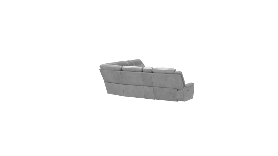 Contemporary Modular Leather Sofa 3D Model - Professional 3D Model Render 6