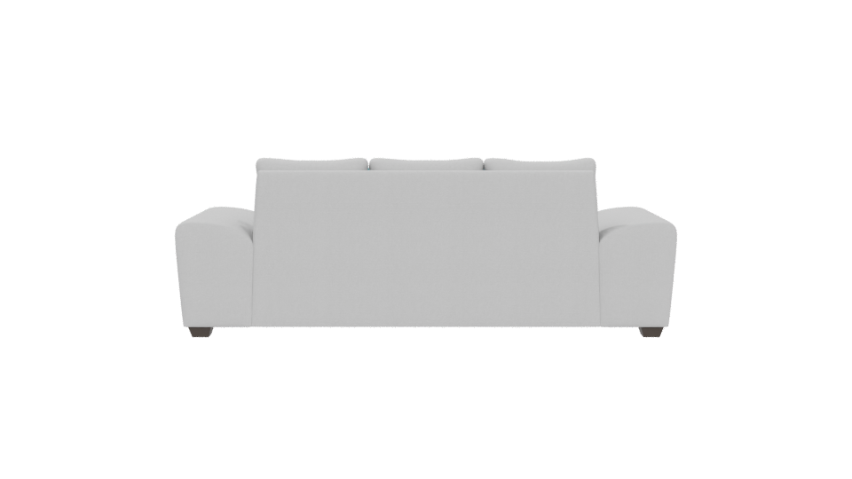 Modern Minimalist White Sofa with Teal Cushions 3D Model - Professional 3D Model Render 5