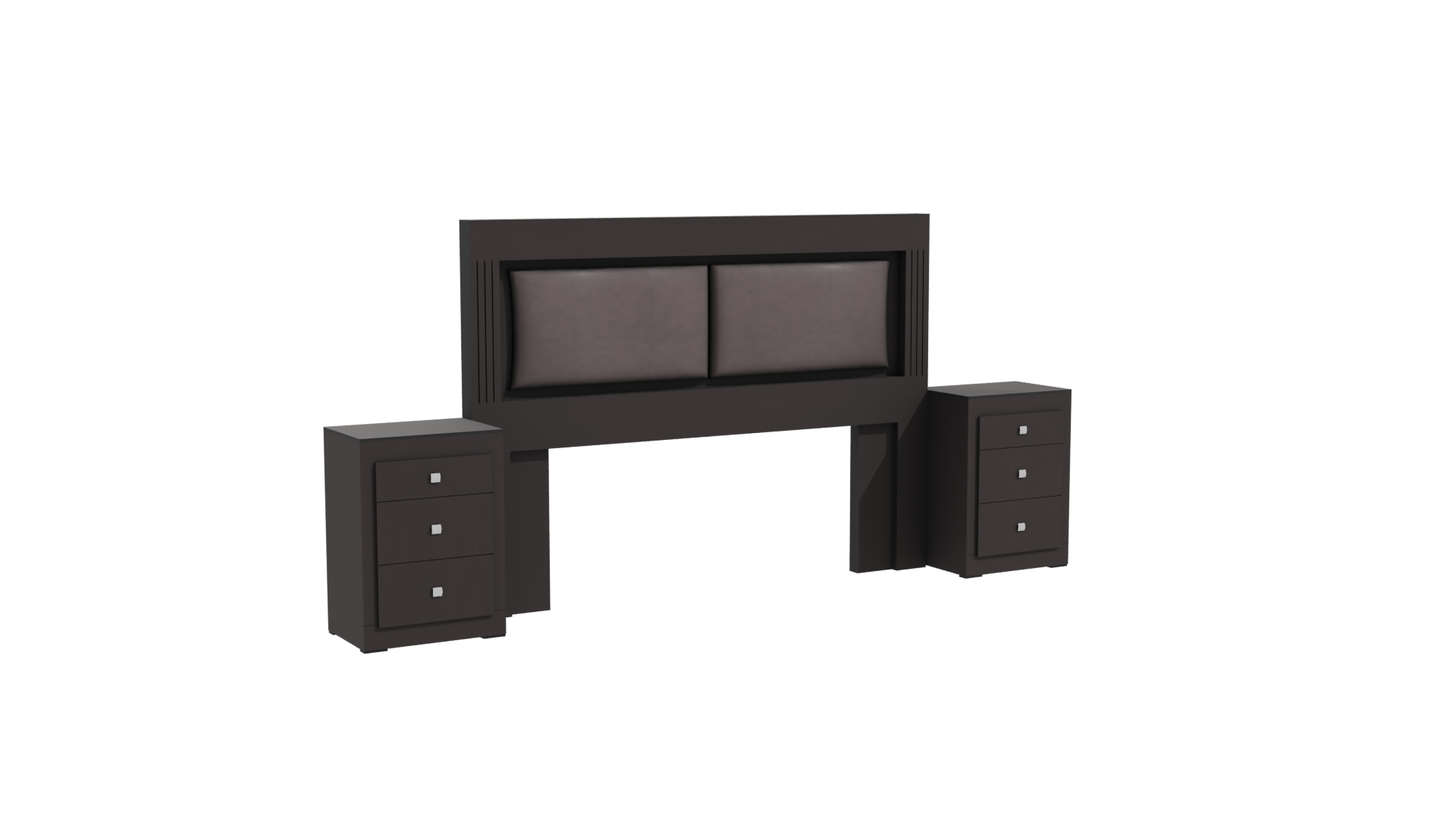 Contemporary Bed Frame Set 3D - Professional 3D Model Render 10