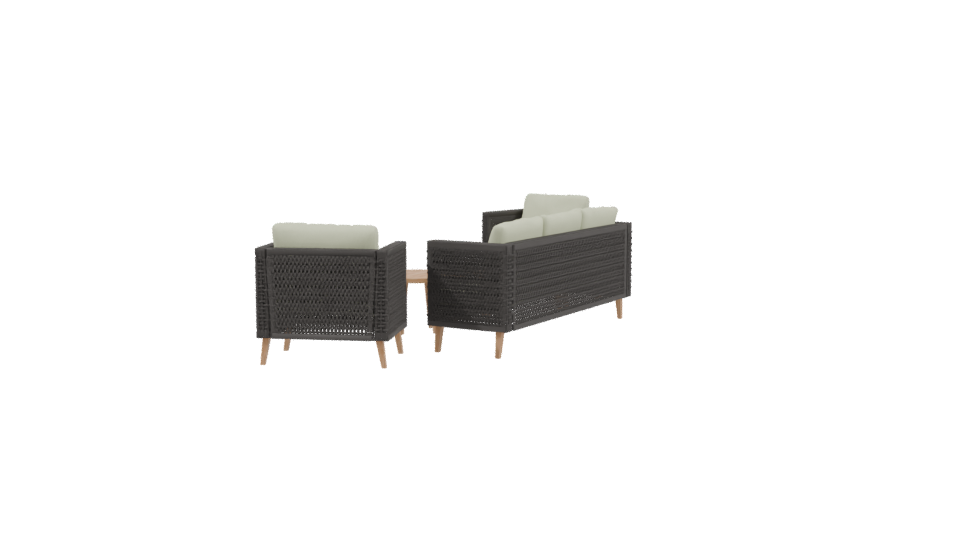 Stylish Outdoor Sofa Set 3D - Professional 3D Model Render 3