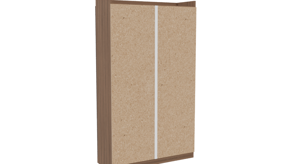 Stylish Modern Wooden Cabinet 3D - Professional 3D Model Render 4