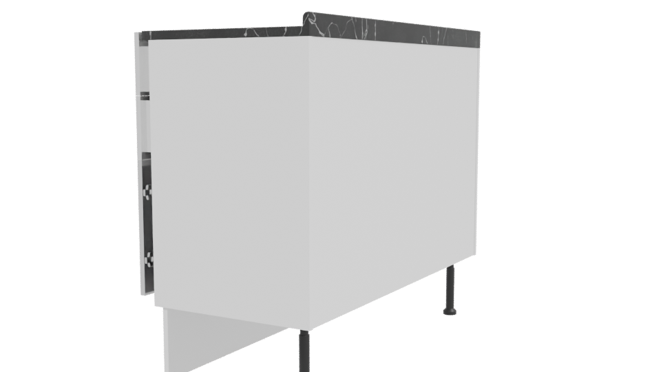 Stylish Modern Kitchen Cabinet 3D - Professional 3D Model Render 3