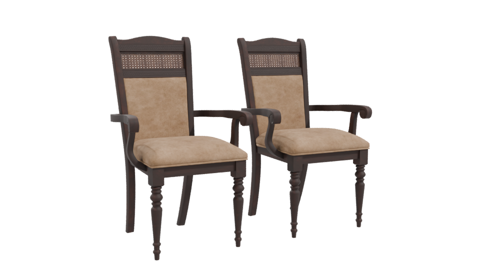 Classic Wooden Armchair Model - Professional 3D Model Render 10