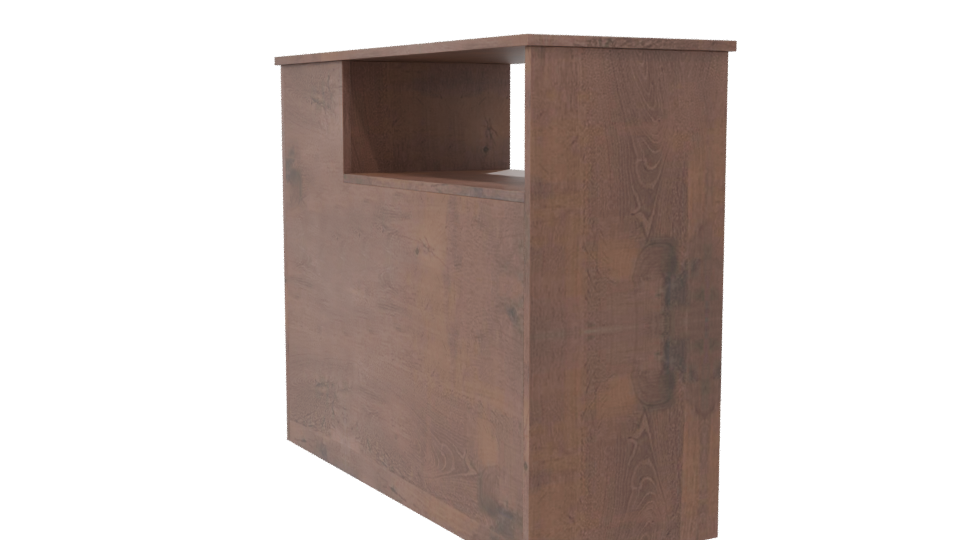 Contemporary Wooden Storage Unit 3D Model - Professional 3D Model Render 7