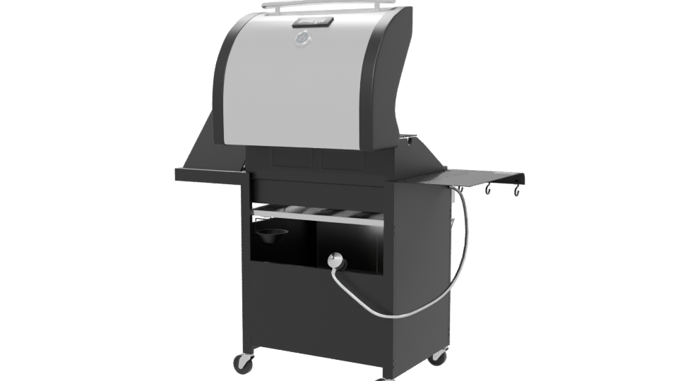 Stylish Outdoor Gas Grill 3D - Professional 3D Model Render 6