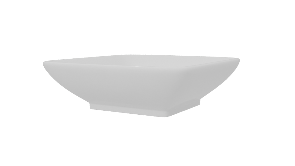 Minimalist White Basin 3D Model - Professional 3D Model Render 6