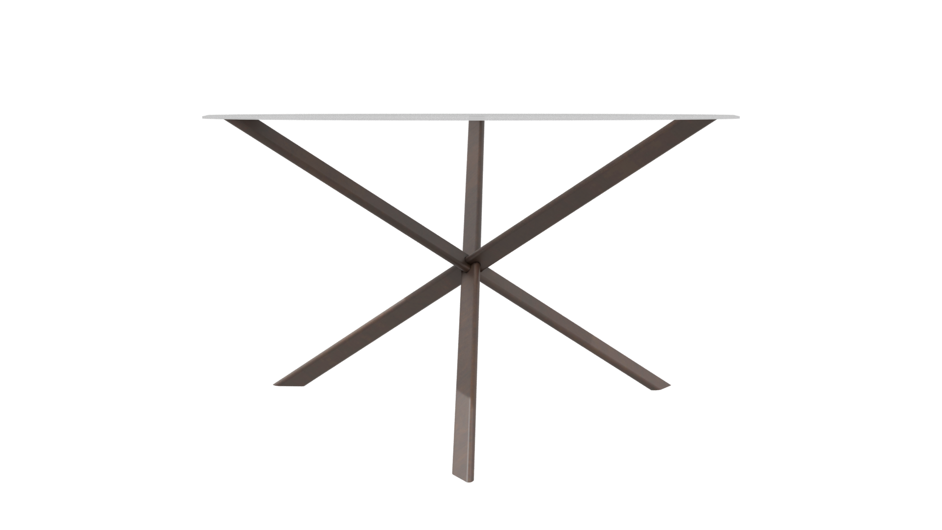 Stylish Round Glass Top Table - Professional 3D Model Render 4