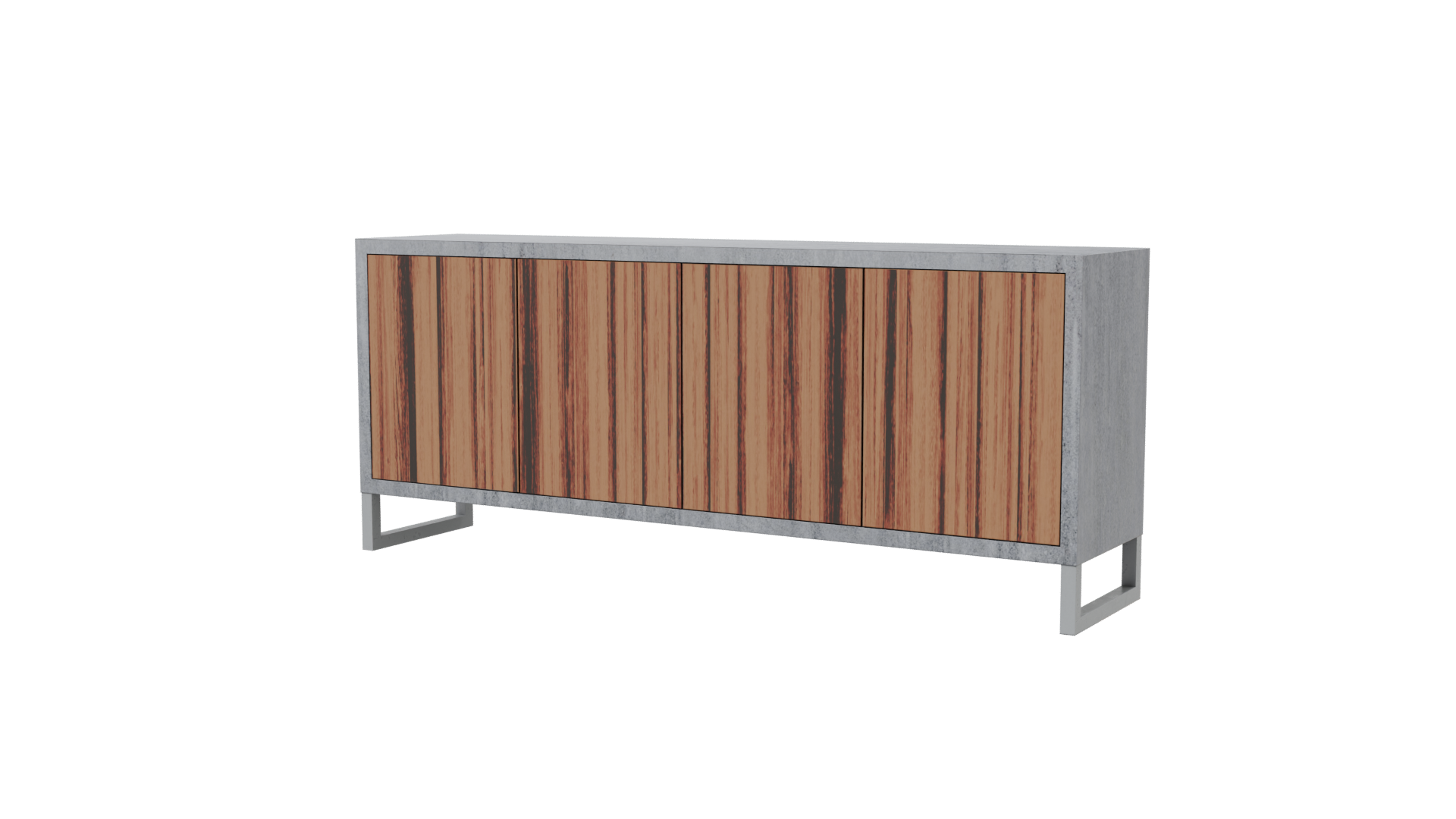 Minimalist Concrete Console Table 3D - Professional 3D Model Render 3