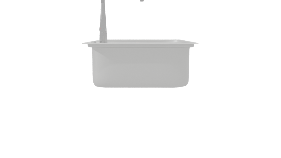 Sleek Stainless Steel Kitchen Sink 3D Model - Professional 3D Model Render 8