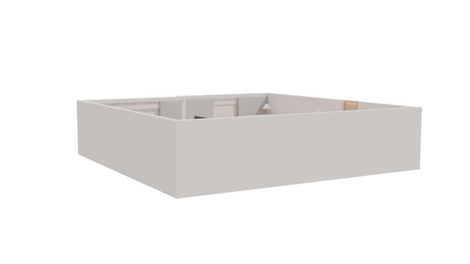 Stylish Minimalist Bedroom 3D Model - Professional 3D Model Render 10