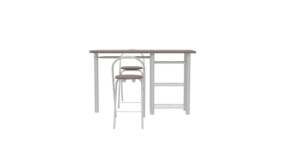 Stylish Modern Bar Table with Stools 3D Model - Professional 3D Model Render 5