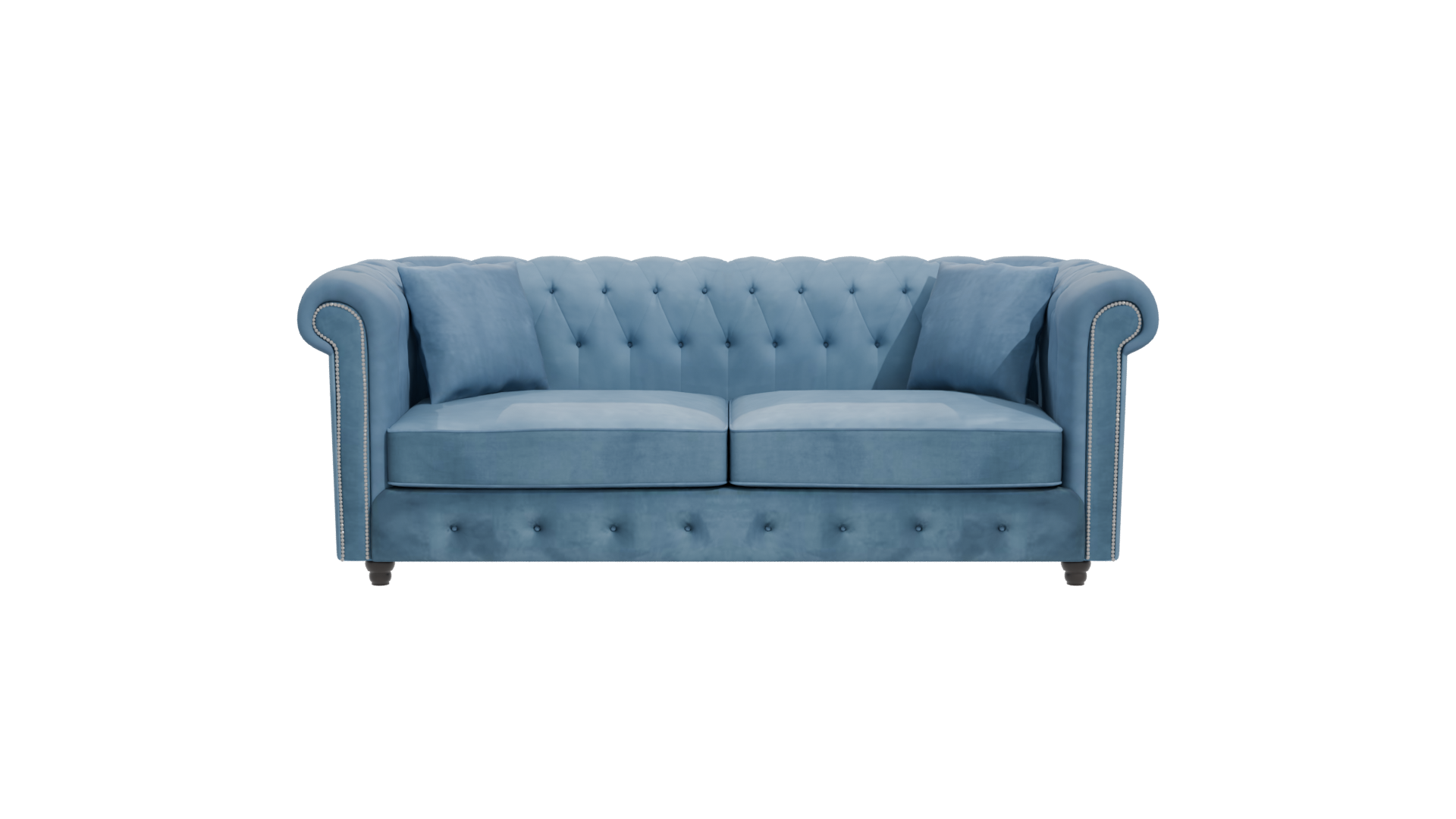 Elegant Blue Sofa 3D Model - Professional 3D Model Render 11