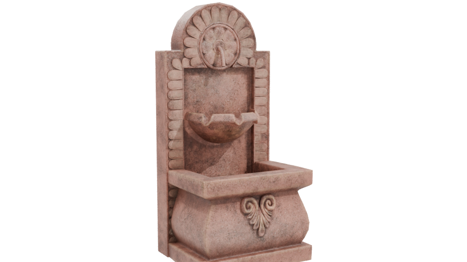 Ornate Water Fountain 3D Model - Professional 3D Model Render 10