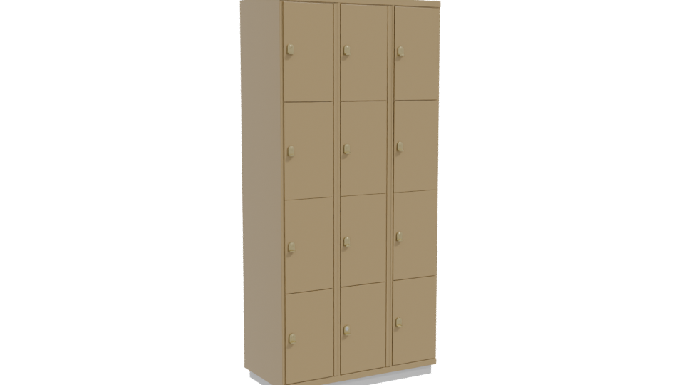 Stylish Metal Storage Locker 3D - Professional 3D Model Render 10