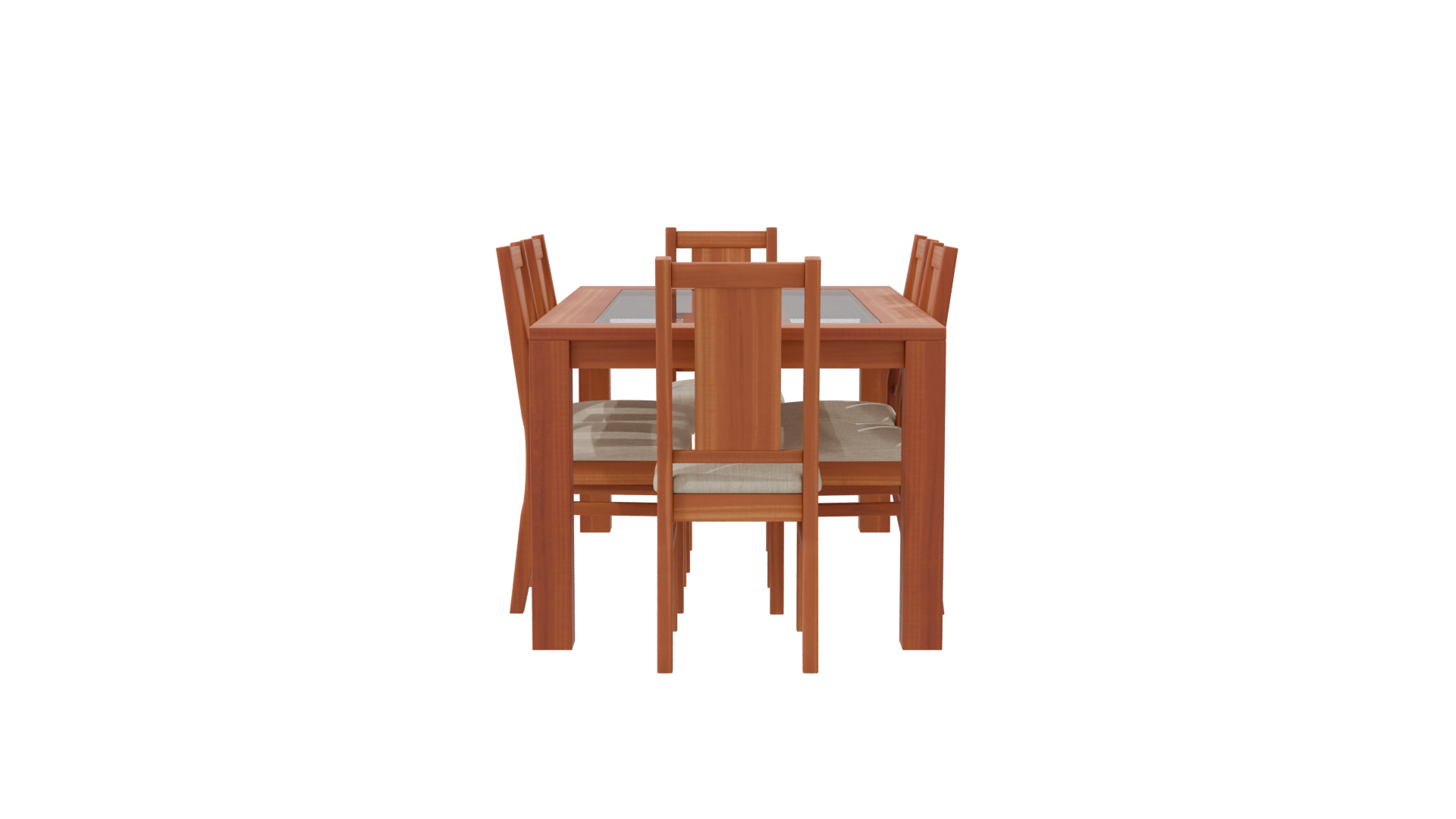 Elegant Wooden Dining Set 3D - Professional 3D Model Render 17