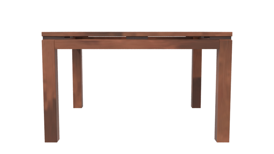 Vintage Square Wooden Table Model - Professional 3D Model Render 2