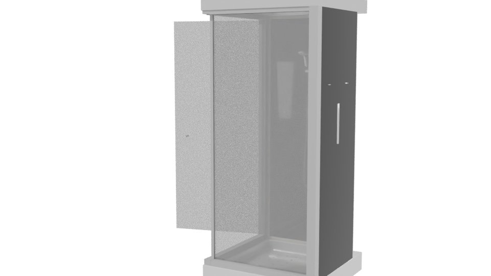 Stylish Modern Shower Cabin 3D - Professional 3D Model Render 3