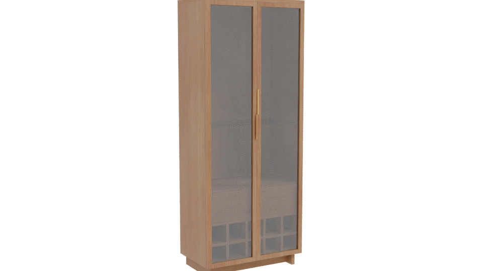 Modern Glass Display Cabinet 3D - Professional 3D Model Render 10