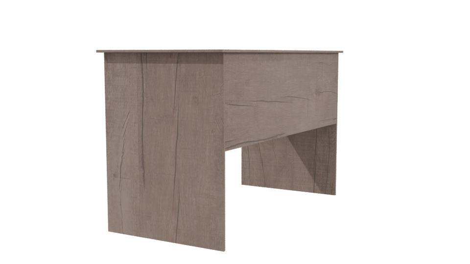 Modern Wooden Desk Model 3D - Professional 3D Model Render 3