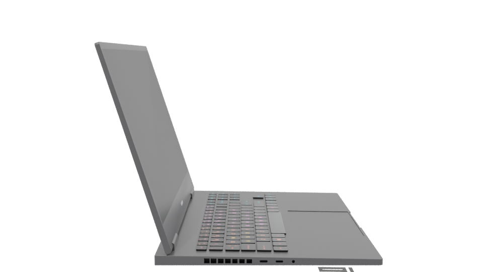 Sleek Gaming Laptop 3D Model - Professional 3D Model Render 8
