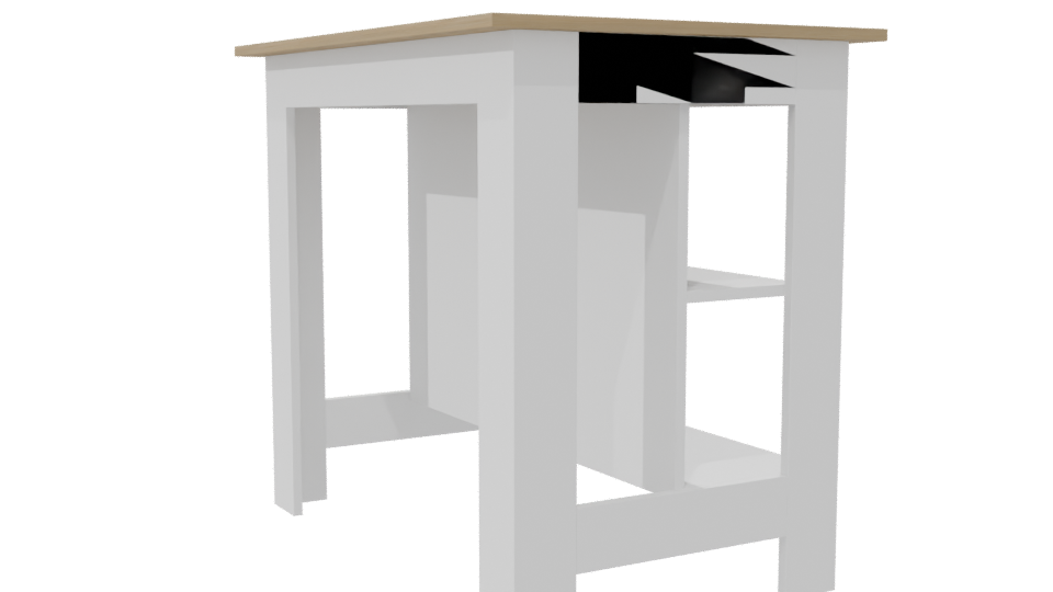 Minimalist Wooden Table Model - Professional 3D Model Render 7