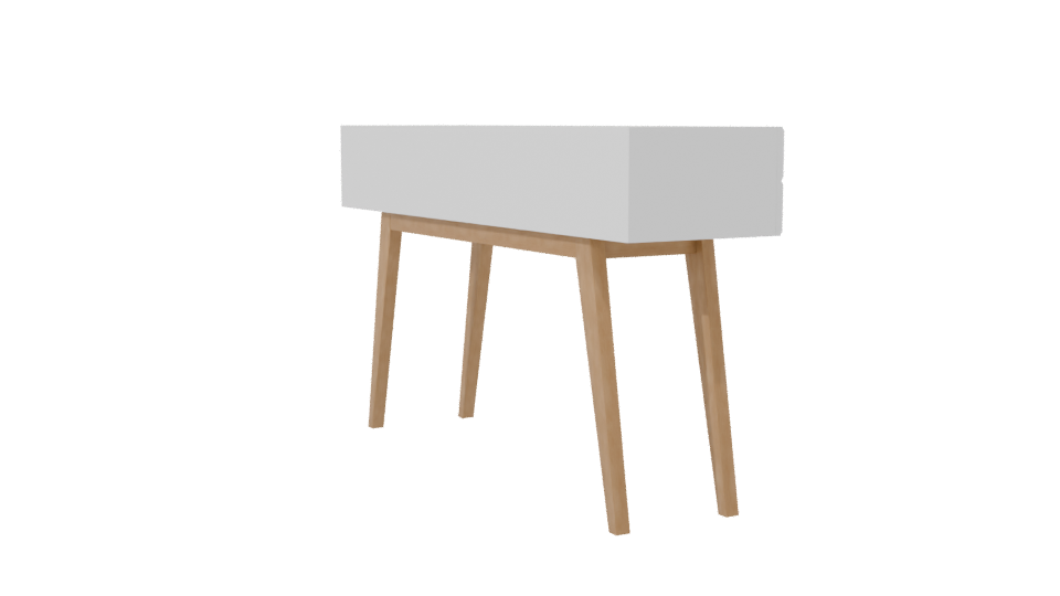 Scandinavian Inspired Minimalist Console Table 3D Model - Professional 3D Model Render 7
