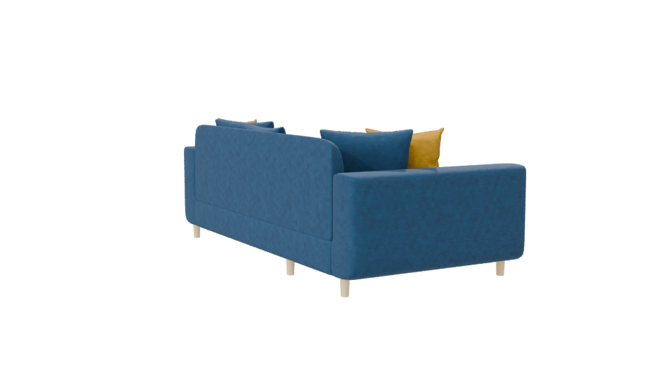 Stylish Blue Sofa 3D Model - Professional 3D Model Render 7
