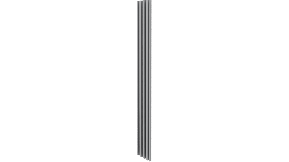 Vertical Slatted Architectural Column 3D Model - Professional 3D Model Render 13