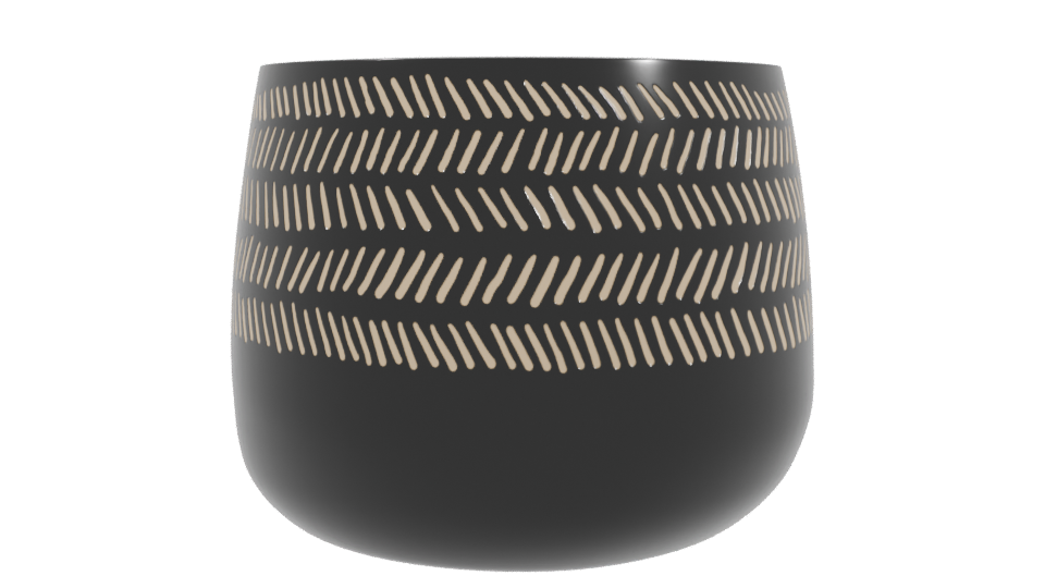 Stylish Decorative Pot Model - Professional 3D Model Render 3