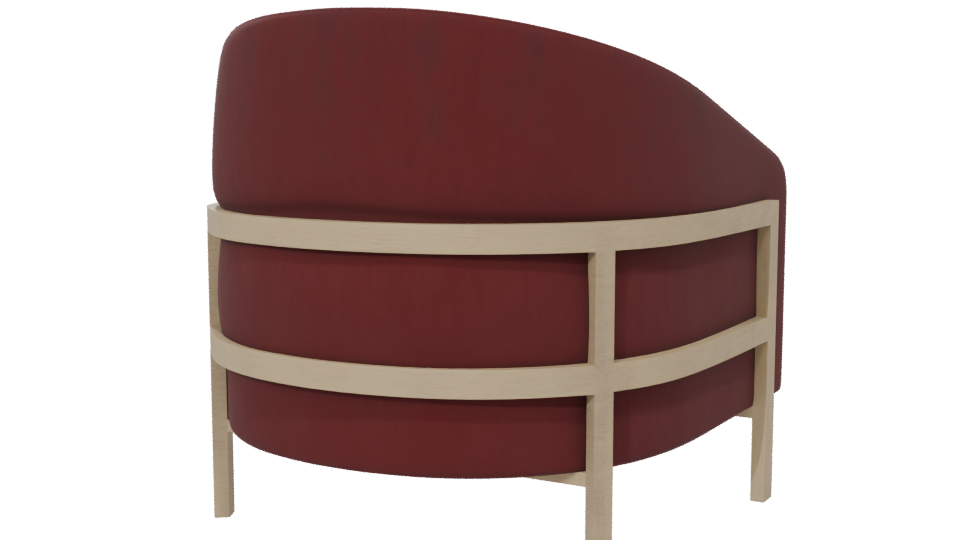 Sitial Berlin Guinda Armchair 3D - Professional 3D Model Render 6