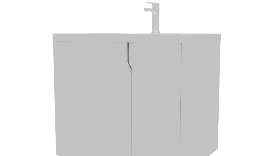 Contemporary Bathroom Vanity with Sink 3D Model - Professional 3D Model Render 12