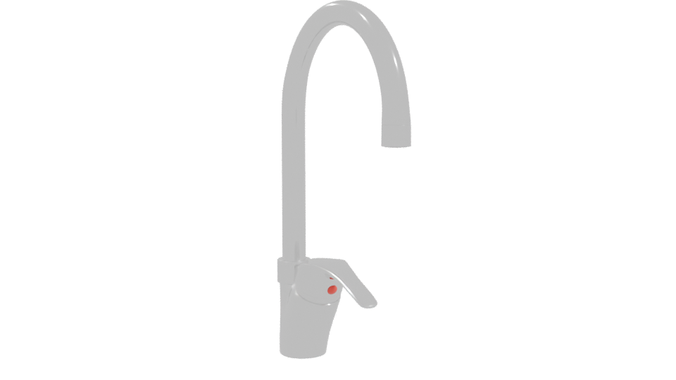 High-Polish Kitchen Faucet 3D Model - Professional 3D Model Render 10