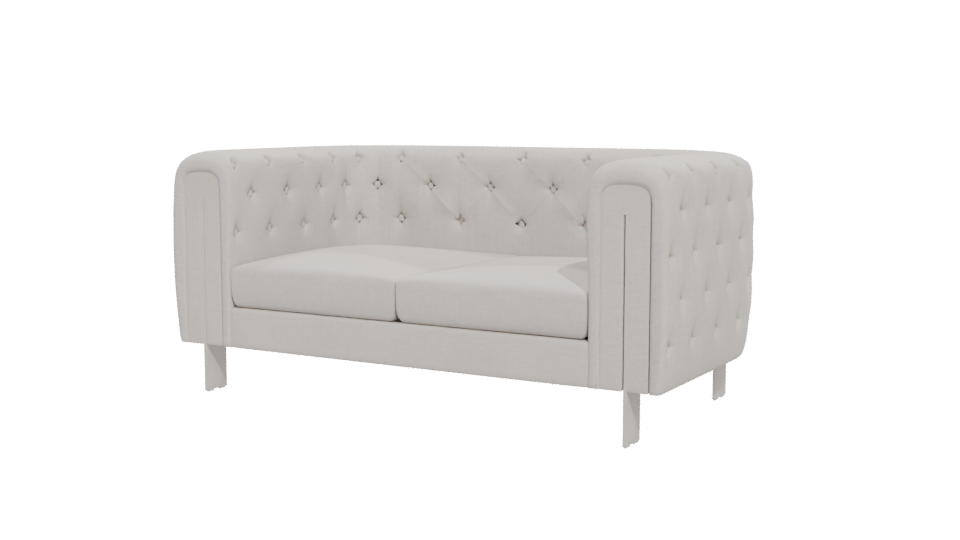 Elegant Sofa with Gold Accents - Professional 3D Model Render 12