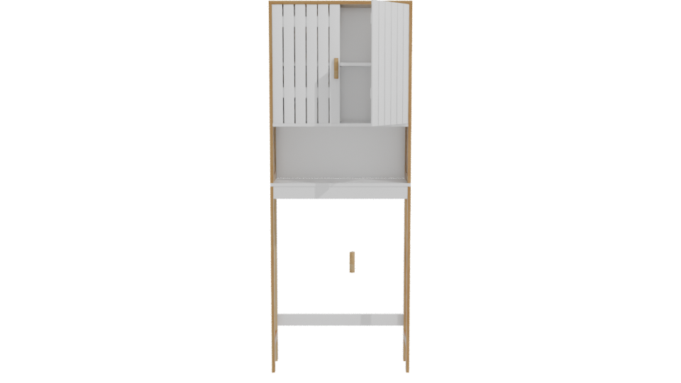 Stylish Wooden Display Cabinet Model - Professional 3D Model Render 11