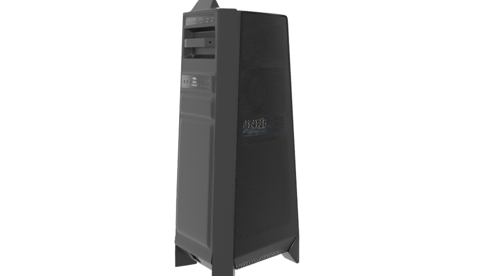 Sleek Black Cylindrical Model 3D - Professional 3D Model Render 7