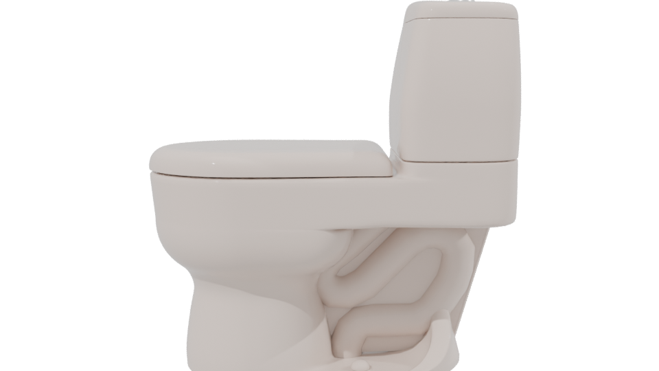 Stylish Bathroom Toilet Model 3D - Professional 3D Model Render 2