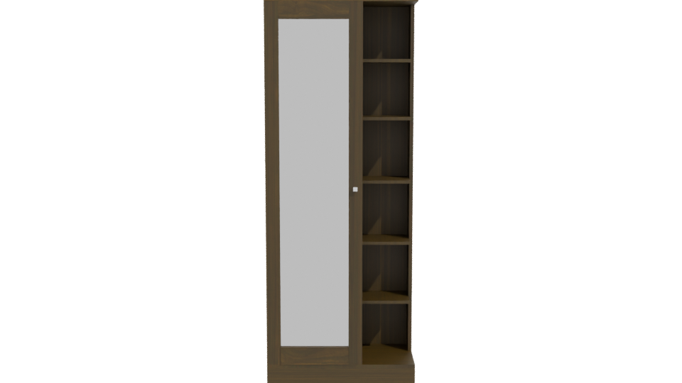 Stylish Wooden Storage Cabinet 3D - Professional 3D Model Render 11