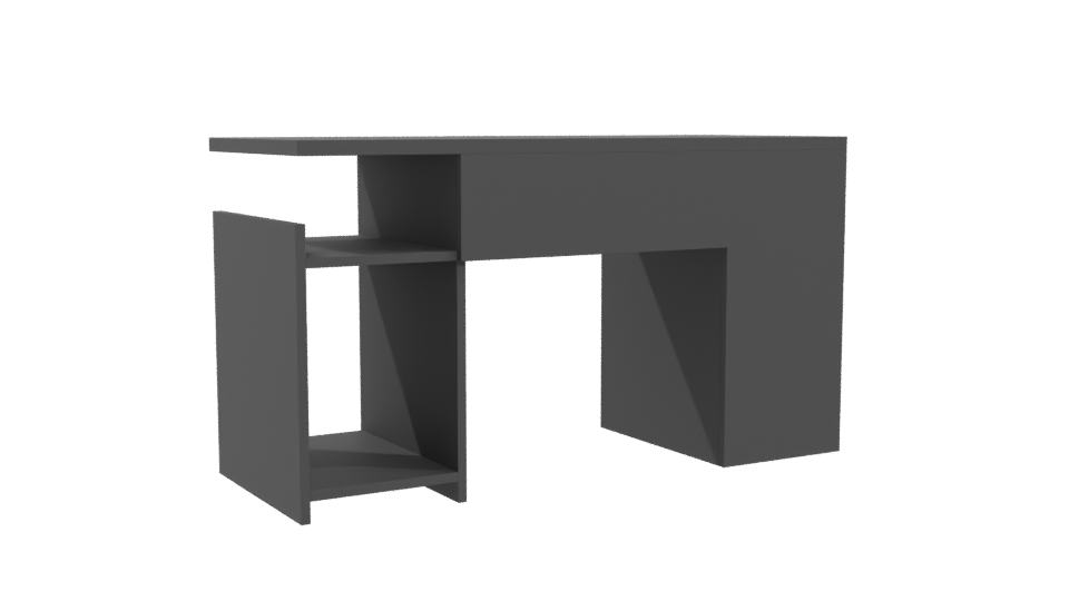 Black Gaming Desk Model 3D - Professional 3D Model Render 4