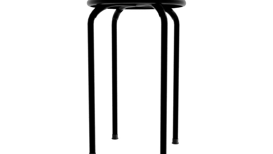 Sleek Industrial Metal Bar Stool 3D Model - Professional 3D Model Render 13