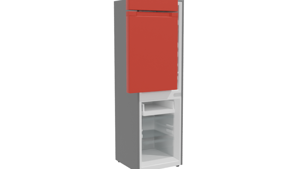 Stylish Red Refrigerator 3D Model - Professional 3D Model Render 10