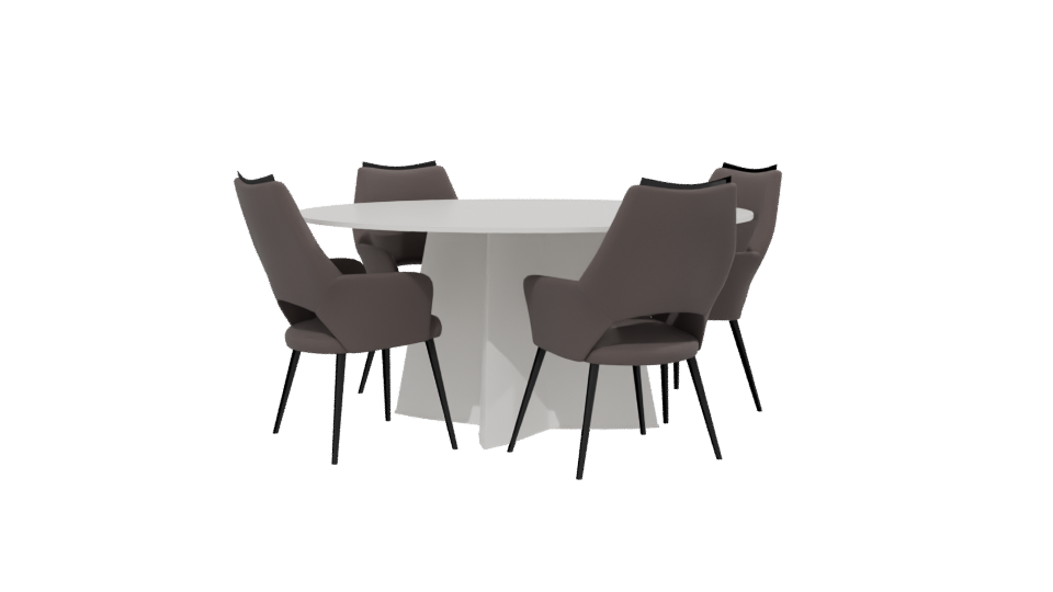 Modern Round Dining Table 3D - Professional 3D Model Render 13