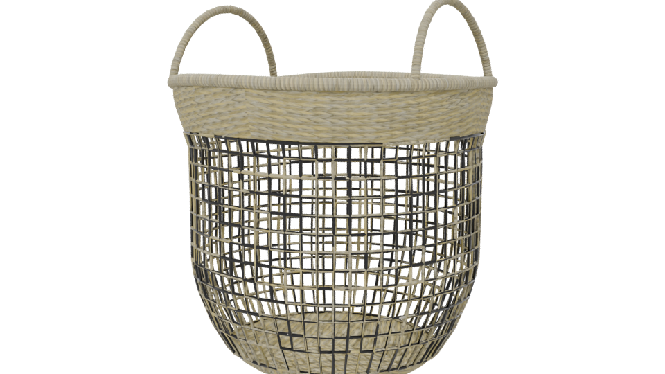 Stylish Woven Storage Basket 3D - Professional 3D Model Render 6