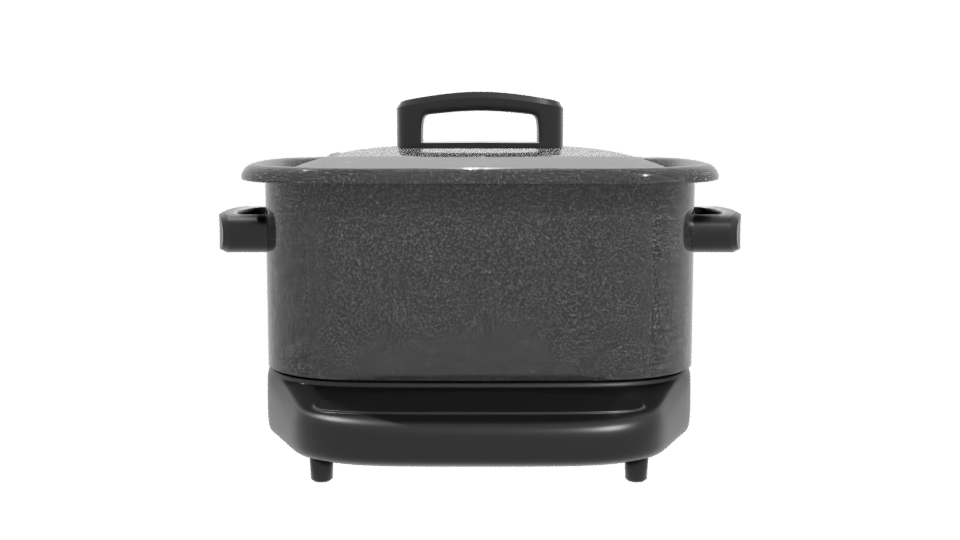 Stylish Electric Cooking Pot 3D Model - Professional 3D Model Render 11