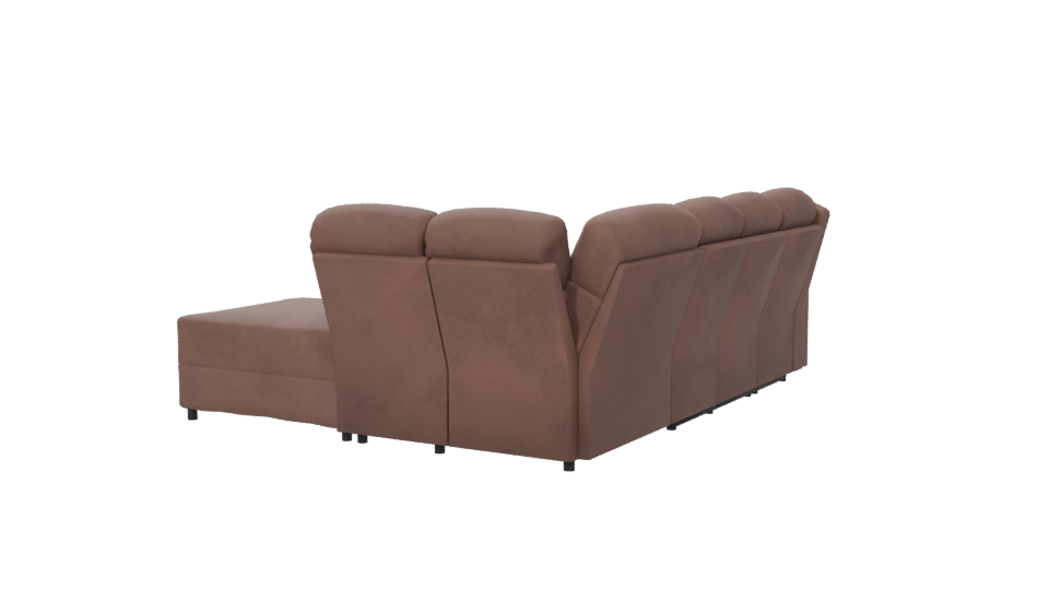 Stylish Modern Beige Sofa Set 3D Model - Professional 3D Model Render 6