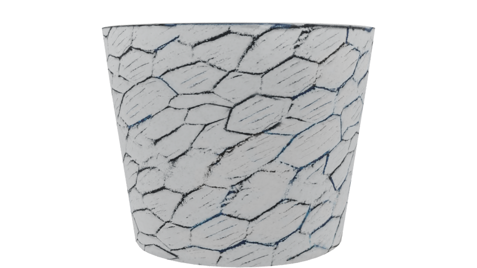 Stylish Textured Ceramic Pot 3D Model - Professional 3D Model Render 9