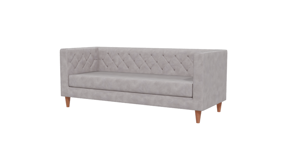 Modern Grey Sofa 3D Model - Professional 3D Model Render 12