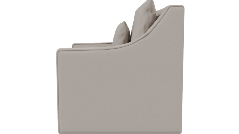 Stylish Modern Accent Chair 3D - Professional 3D Model Render 2