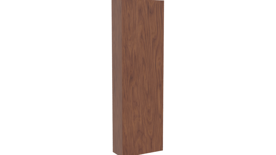 Stylish Wooden Bookshelf Model - Professional 3D Model Render 4