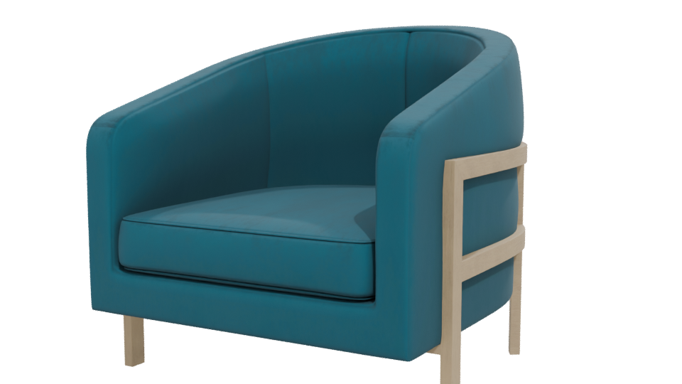 Stylish Modern Accent Chair 3D Model - Professional 3D Model Render 12