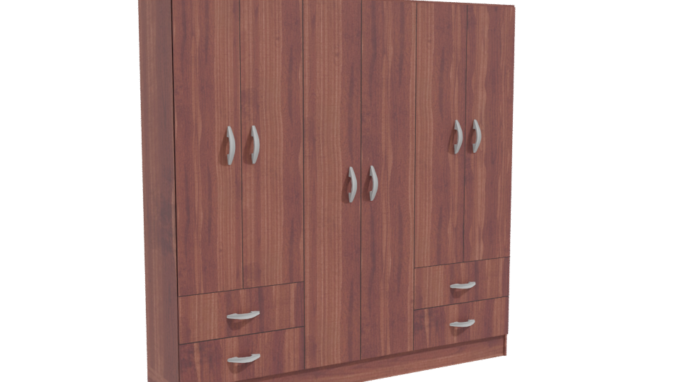 Stylish Wooden Storage Cabinet 3D Model - Professional 3D Model Render 10